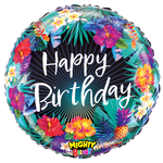 Mighty Tropical Flower Birthday 21″ Foil Balloon by Betallic from Instaballoons
