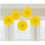 Mini Fan Deco - Yellow by Amscan from Instaballoons
