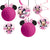 Minnie Mouse Honeycomb Swirls Decorations by Amscan from Instaballoons