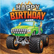 6.5" Luncheon Napkin - Monster Truck Rally (16ct) - Creative Converting