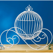 Natural Star Party Supplies Cinderella Pumpkin Coach White 15.5″ x 9″ x 14″