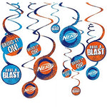 Nerf Hanging Swirls 12ct - Amscan