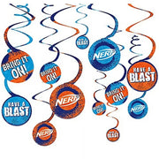 Nerf Hanging Swirls 12ct - Amscan