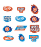 Nerf Wall Cutouts 12pc - Amscan