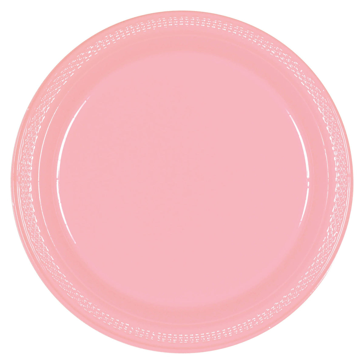New Pink Plastic Plates 10″ by Amscan from Instaballoons