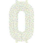 Northstar Mylar & Foil 0 16″ Airfill Self-Sealing Number Sprinkles Foil Balloons
