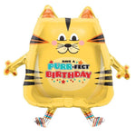 30" Purrfect Birthday Cat Foil Balloon