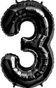 Black Number 3 34″ Balloon