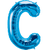 Northstar Mylar & Foil Blue Letter C 34" Balloon