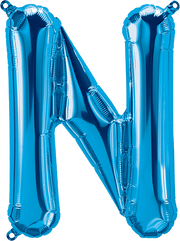 Northstar Mylar & Foil Blue Letter N 16" Balloon