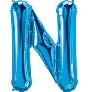 Northstar Mylar & Foil Blue Letter N 34" Balloon
