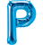 Northstar Mylar & Foil Blue Letter P 34" Balloon