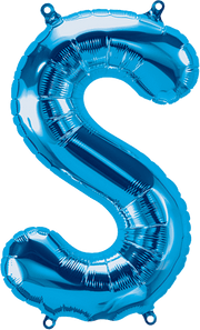 Northstar Mylar & Foil Blue Letter S 16" Balloon