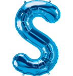 Northstar Mylar & Foil Blue Letter S 34" Balloon