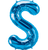 Northstar Mylar & Foil Blue Letter S 34" Balloon