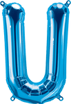 Northstar Mylar & Foil Blue Letter U 16" Balloon