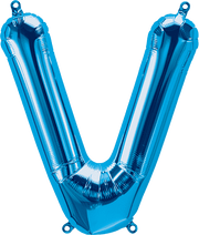 Northstar Mylar & Foil Blue Letter V 16" Balloon