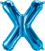 Northstar Mylar & Foil Blue Letter X 16" Balloon