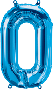 Northstar Mylar & Foil Blue Number 0 (Zero) 16" Balloon
