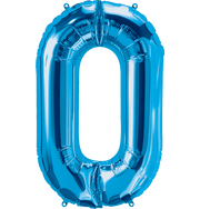 Blue Number 0 (Zero) 34" Balloon