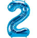 Northstar Mylar & Foil Blue Number 2 (Two) 34" Balloon