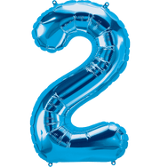 Northstar Mylar & Foil Blue Number 2 (Two) 34" Balloon