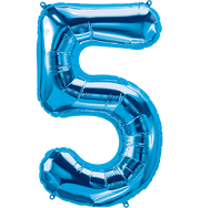 Northstar Mylar & Foil Blue Number 5 (Five) 34" Balloon