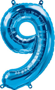 Northstar Mylar & Foil Blue Number 9 (Nine) 16" Balloon