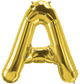 Gold Letter A 34" Balloon