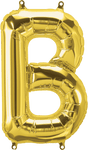 Northstar Mylar & Foil Gold Letter B 16" Balloon