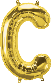 Northstar Mylar & Foil Gold Letter C 16" Balloon