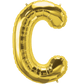 Gold Letter C 34" Balloon