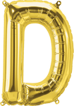 Northstar Mylar & Foil Gold Letter D 16" Balloon