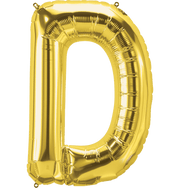 Northstar Mylar & Foil Gold Letter D 34" Balloon