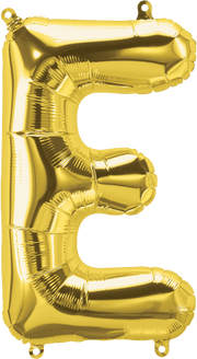 Northstar Mylar & Foil Gold Letter E 16" Balloon
