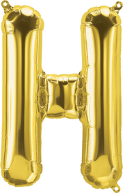 Northstar Mylar & Foil Gold Letter H 16" Balloon
