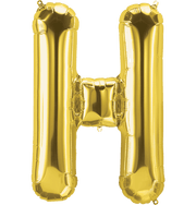 Gold Letter H 34" Balloon