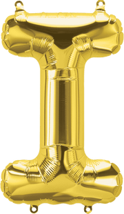 Northstar Mylar & Foil Gold Letter I 16" Balloon