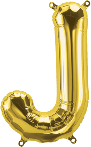 Northstar Mylar & Foil Gold Letter J 16" Balloon