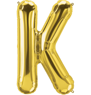 Northstar Mylar & Foil Gold Letter K 34" Balloon