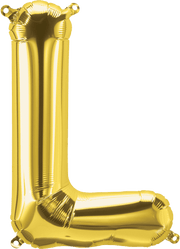 Northstar Mylar & Foil Gold Letter L 16" Balloon