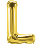 Northstar Mylar & Foil Gold Letter L 34" Balloon