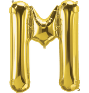 Northstar Mylar & Foil Gold Letter M 34" Balloon