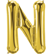 Gold Letter N 34" Balloon