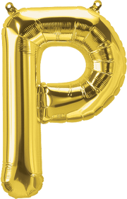 Northstar Mylar & Foil Gold Letter P 16" Balloon