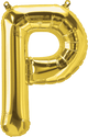 Gold Letter P 16" Balloon