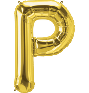 Northstar Mylar & Foil Gold Letter P 34" Balloon