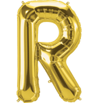 Northstar Mylar & Foil Gold Letter R 34" Balloon