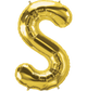 Gold Letter S 34" Balloon