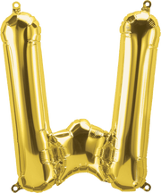 Northstar Mylar & Foil Gold Letter W 16" Balloon
